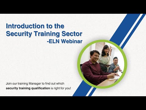 ELN Live Session – Introduction to the Security Training Sector