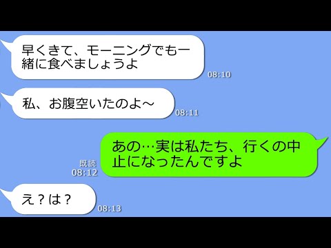【LINE】呼んでないのに空港で勝手に待ち伏せ!USJ旅行にタダで便乗しにきたママ友→勘違い女に衝撃の事実を告げた結果w【総集編】