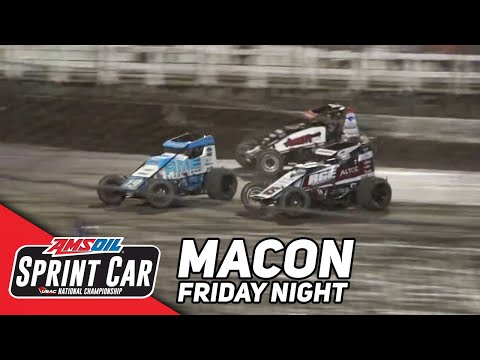 HIGHLIGHTS: USAC AMSOIL National Sprint Cars | Macon Speedway | Top Gun Night #1 | July 7, 2023 - dirt track racing video image