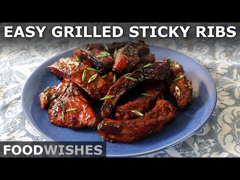 Easy Grilled Sticky Ribs - Fast & Amazing "Barbecued" Ribs - Food Wishes