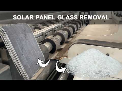 Solar Panel Recycling Process – Glass Removal Step