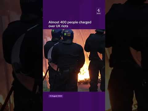 Nearly 400 people charged over riots