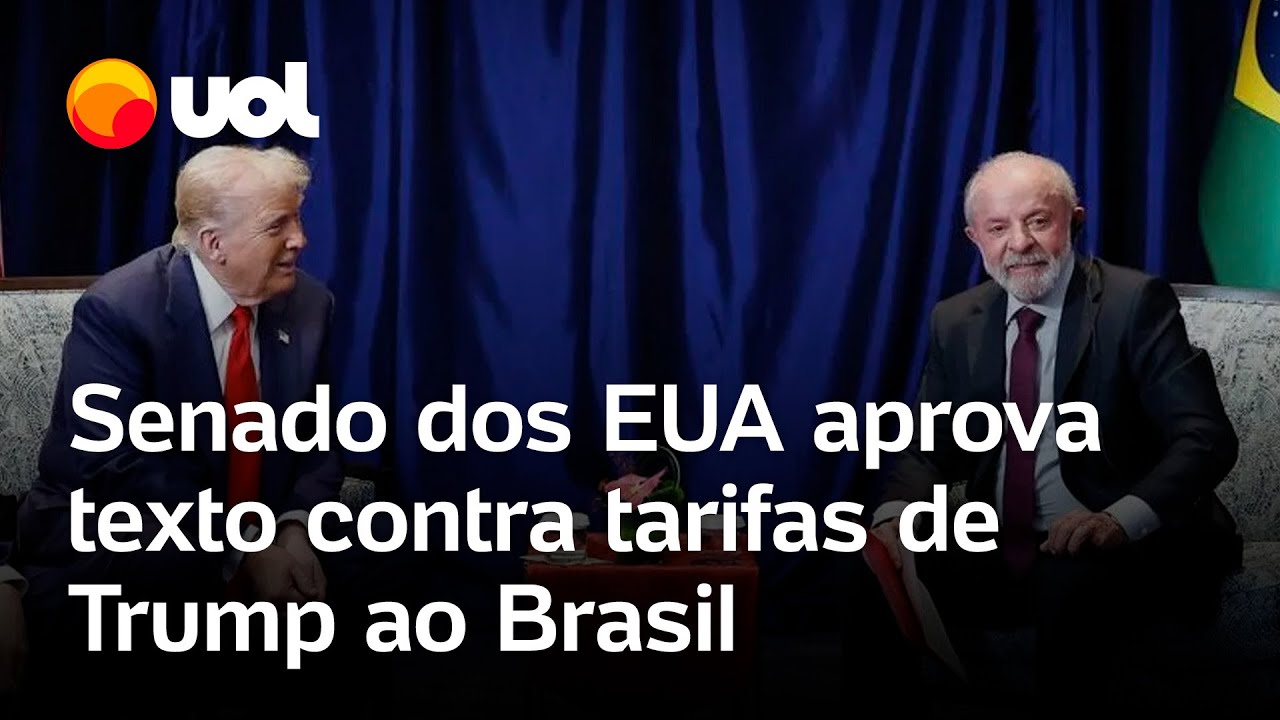 Trump x Lula Senado dos EUA aprova texto contra tarifas ao Brasil mas medida deve parar na Câmara  TV Online Trump x Lula Senado dos EUA aprova texto contra tarifas ao Brasil mas medida deve parar na Câmara