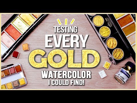 Testing EVERY GOLD Metallic Watercolor Paint I Could Find