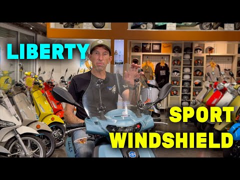 Sport windshield for the New 2025 and Later Piaggio Liberty