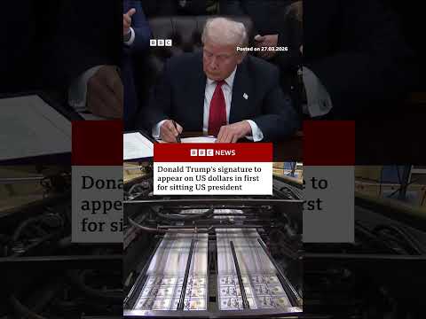 Donald Trump's signature to appear on US dollars in first for sitting US president. #Money #BBCNews