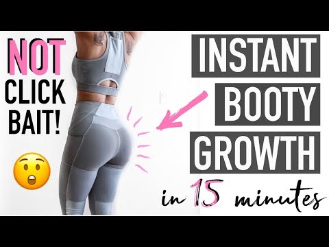 Grow your booty IN 15 MINUTES workout! (INSTANT RESULTS) - UCR117JPMLO3Y7J5mIblkBNg