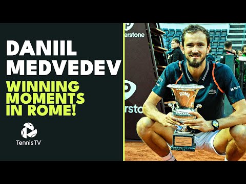 Daniil Medvedev Wins Rome 🥳! | Championship Point, Speech & Trophy Lift