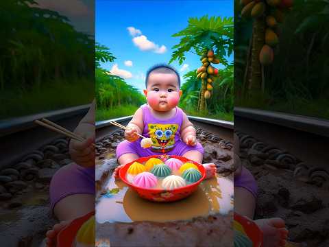 ❤️ Evolution of Baby: Train Attack on Baby for Food Eating #cat #cute #love #shorts BabyLos 50