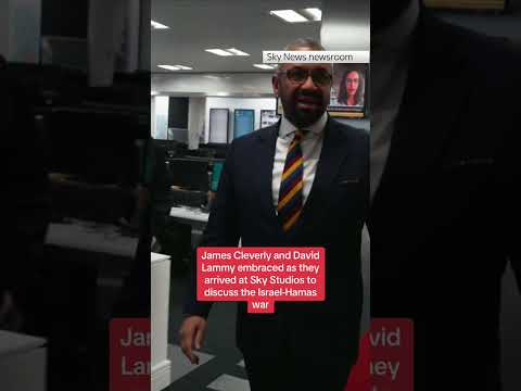 James Cleverly and David Lammy embrace