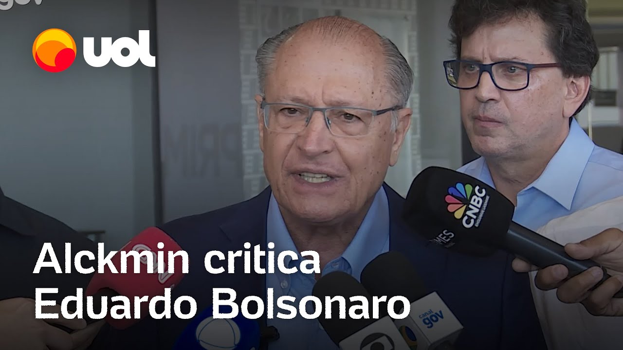 Questionado sobre Eduardo Alckmin diz lamentar trabalho de maus brasileiros contra o país
