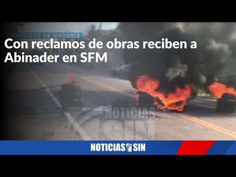 Con reclamos de obras reciben a Abinader en SFM