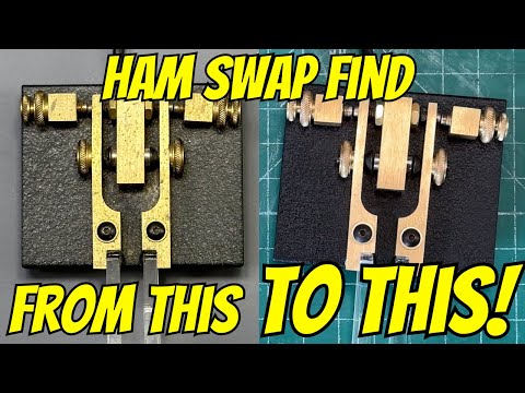 Let's Restore This Vibroplex Paddle.  Cheap Ham Swap Find!