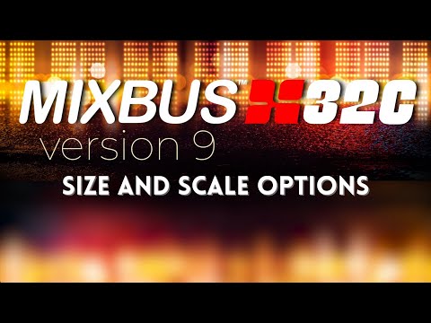 Size and Scale Options in Relation to Screen Resolution in Mixbus32c V9