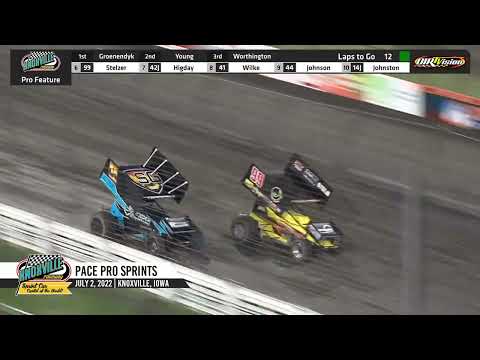 Knoxville Raceway Pro Sprints Victory Lane / Tyler Groenendyk / July 2, 2022 - dirt track racing video image
