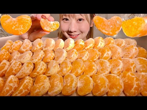 ASMR Frozen Mandarin Orange【Mukbang/ Eating Sounds】【English subtitles】