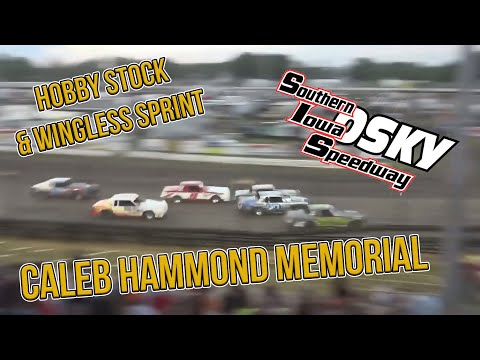 Caleb Hammond Memorial | Wingless Sprint Car &amp; Hobby Stock | Southern Iowa Speedway | 7-16-2019 - dirt track racing video image