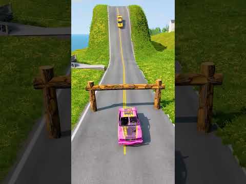 Flatbed Truck McQueen | Transportation with Truck - Pothole vs Car #57| BeamNG.Drive Gameplay