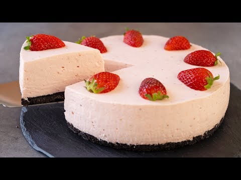 No Bake Strawberry Cheesecake