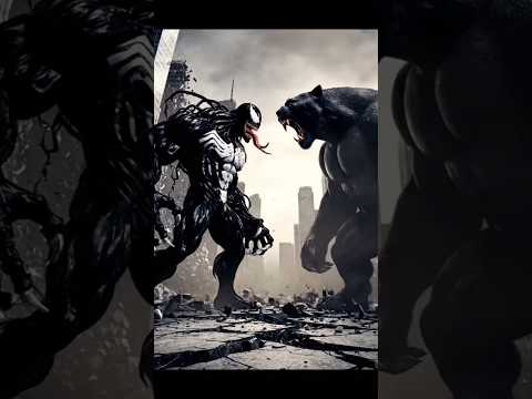 Venom vs Wild-Faced Black Panther|The UltimateShowdown:#marvelshorts#venomfight#trending#epicbattle
