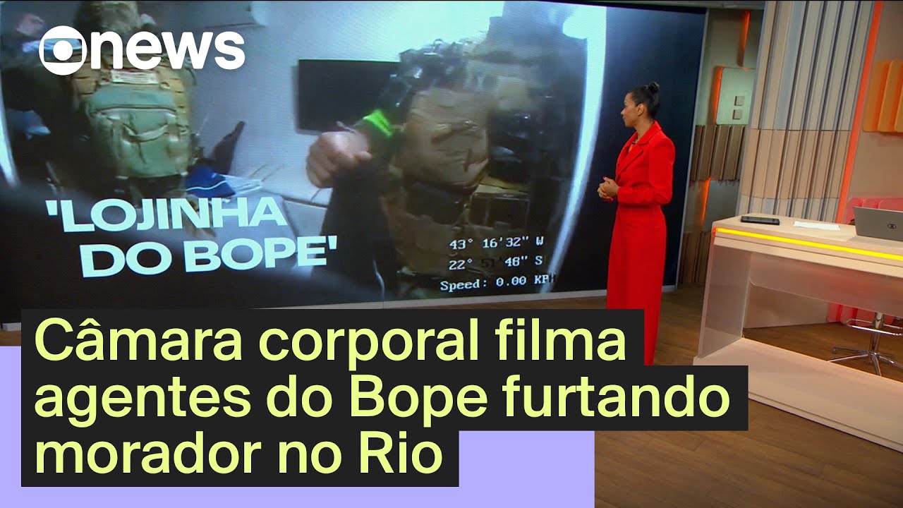 Câmara corporal filma agentes do Bope furtando morador no Complexo do Alemão