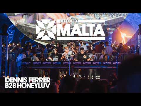 Dennis Ferrer B2B Honeyluv | Live from The Ditch at Defected Malta (2024) | Upbeat House DJ Mix