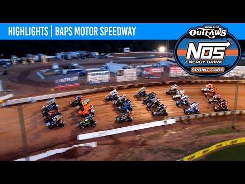 World of Outlaws NOS Energy Drink Sprint Cars | BAPS Motor Speedway | July 20, 2023 | HIGHLIGHTS - dirt track racing video image