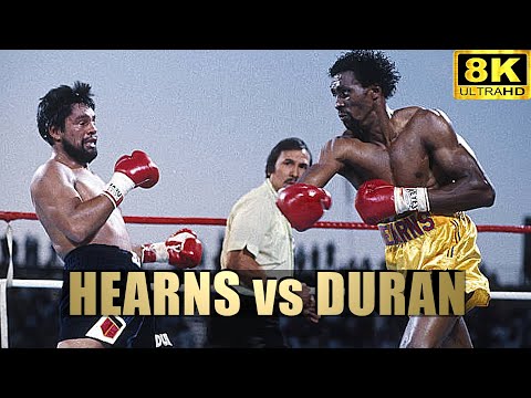 Thomas Hearns vs Roberto Duran | BRUTAL KNOCKOUT Boxing Fight | 8K Ultra HD