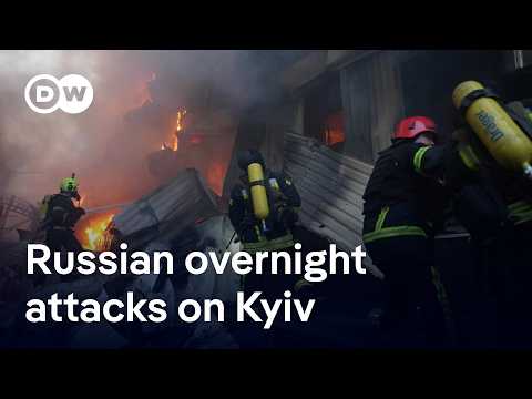 At least three injured after Russian overnight airstrikes on Kyiv  | DW News