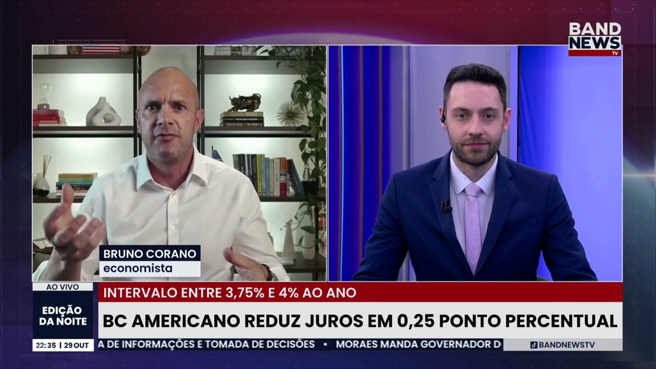 BC americano reduz juros em 0,25 ponto percentual | BandNews TV