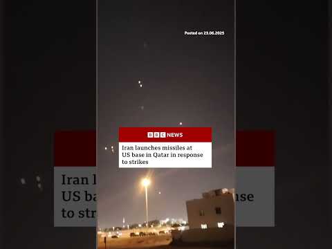 Iran launched missiles at the US-run Al Udeid base in Qatar. #Iran #Qatar #BBCNews
