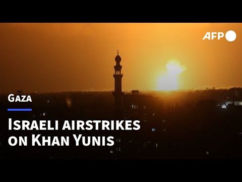 Fireballs rise following Israeli air strikes on Khan Yunis | AFP