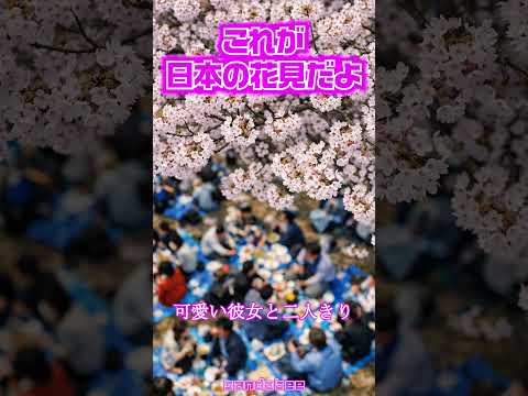 これが日本の花見だよ｜リアルな花見のコミカルなデュエットソング