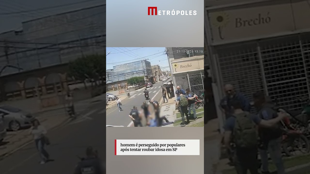 homem é perseguido por populares após tentar roubar idosa em SP