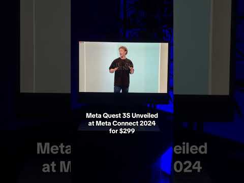 Mark Zuckerberg Announce the Meta Quest 3S