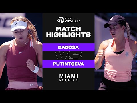 Paula Badosa vs. Yulia Putintseva | 2022 Miami Round 3 | WTA Match Highlights