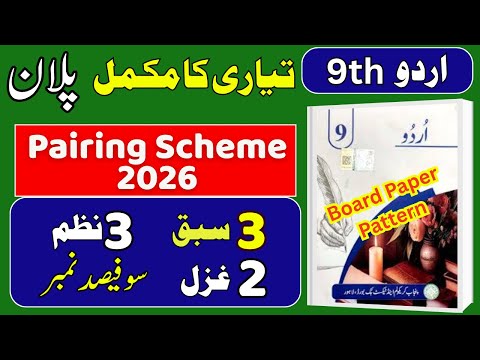 📘 Urdu 9th Class Smart Syllabus 2026 | Pairing Scheme + Paper Pattern + Guess Paper