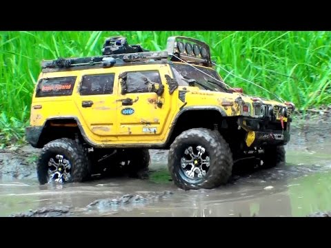 RC OFF Road EXTREME 4x4 - Scale Trucks in MUD - Hummer H2 vs Land Rover Defender 90 - UCOZmnFyVdO8MbvUpjcOudCg