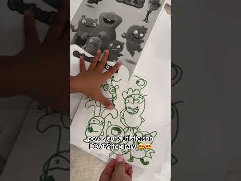 Our floor is usually covered with <strong>his</strong> drawings! #autismmom #autistic #uglydolls #<strong>drawing</strong> #momlife
