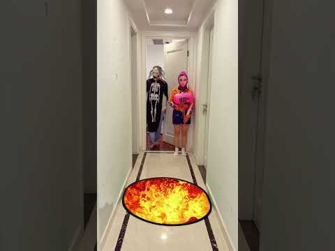 crazy zombie falling into lava