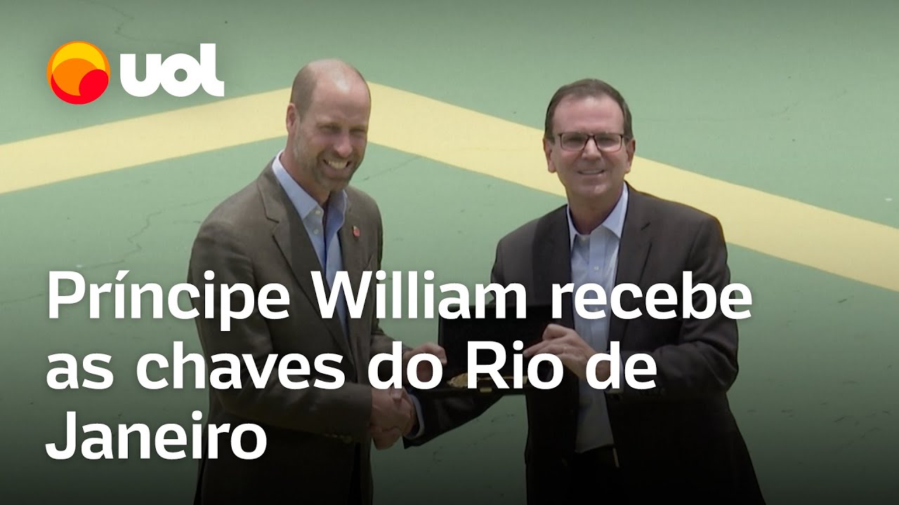 Príncipe William recebe as chaves do Rio de Janeiro em cerimônia no Pão de Açúcar
