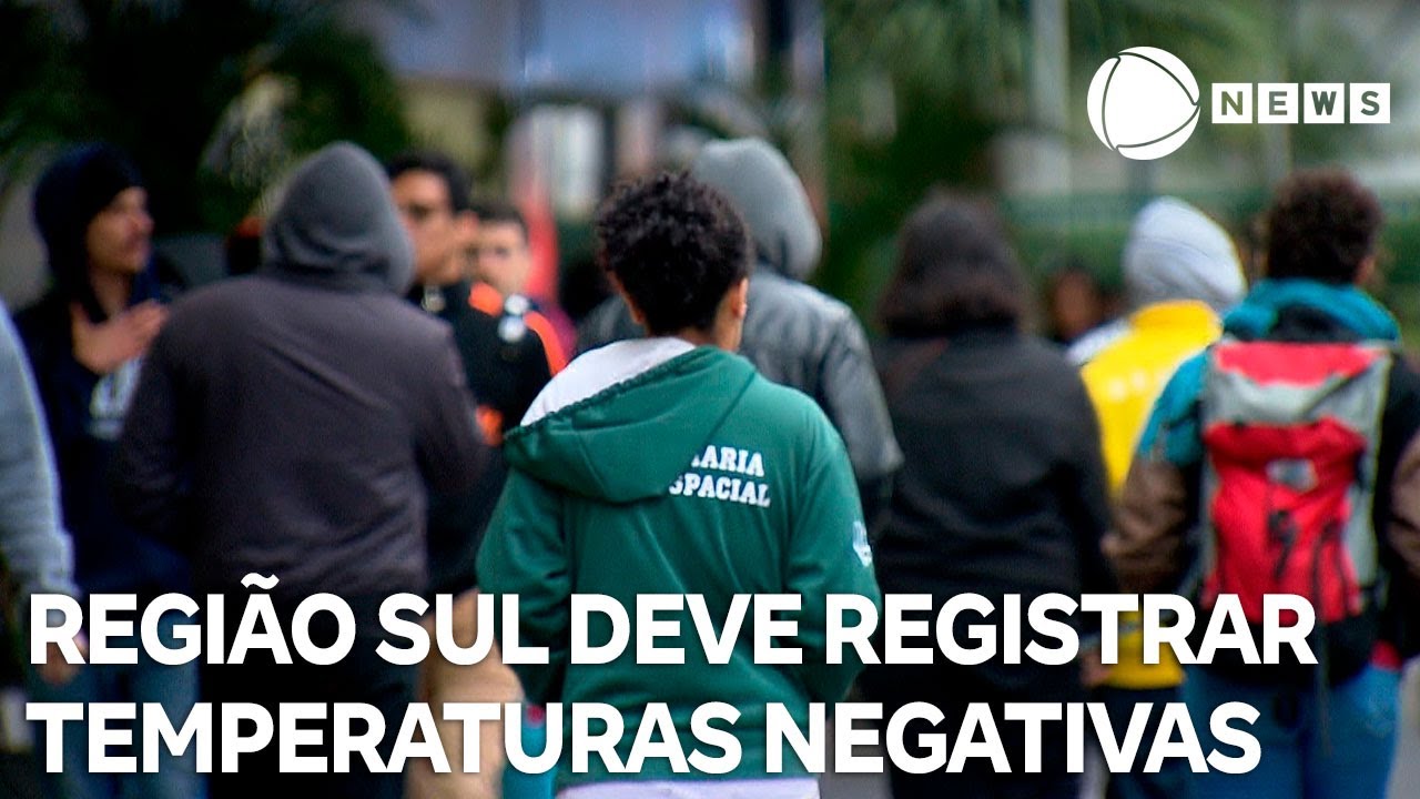 Região Sul deve registrar temperaturas negativas