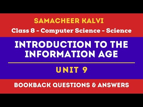 Introduction to the Information Age Answers | Unit 9  | Class 8 | Computer Science | Samacheer Kalvi