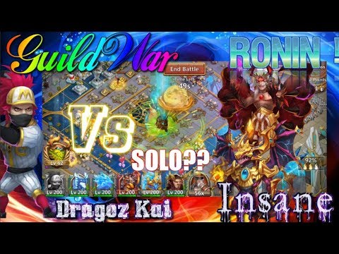 RONIN SOLO GUILD WAR?Vs Phobos & Zephyrica - Castle Clash
