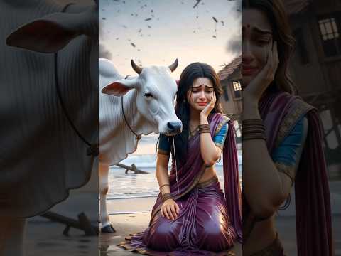 Cow and girl emotional video❤💯|| #shortsfeed #ai #cow