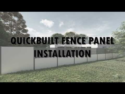 Quick Built Slenderline Fencing Panel System Installation