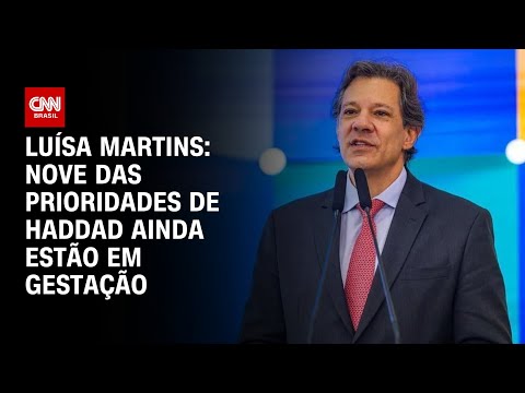 Luísa Martins: Nove das prioridades de Haddad ainda estão em gestação | BASTIDORES CNN