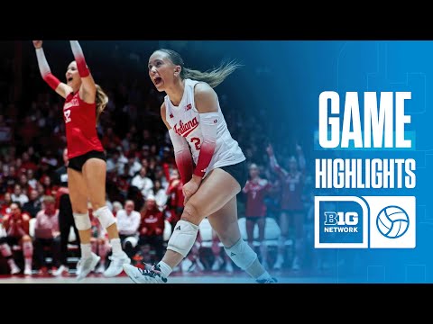 Indiana at Illinois | Highlights | Big Ten Volleyball | 11/26/2025