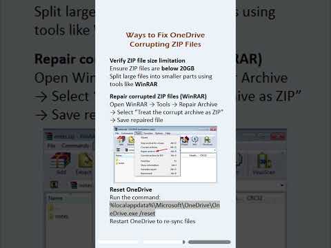 Having issues with corrupted ZIP files from OneDrive on Windows 10? 📦#windows10 #zipfile