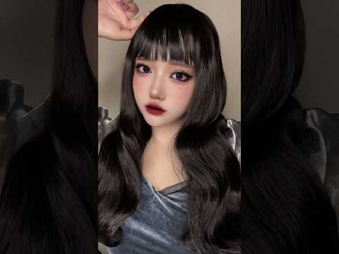 【激盛れ】TikTokで大好評だったダウナー系メイク⚡ブルベ冬【黒髪メイク】#整形メイク